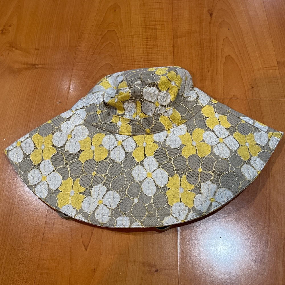 Free People Floral Wide Brim Hat